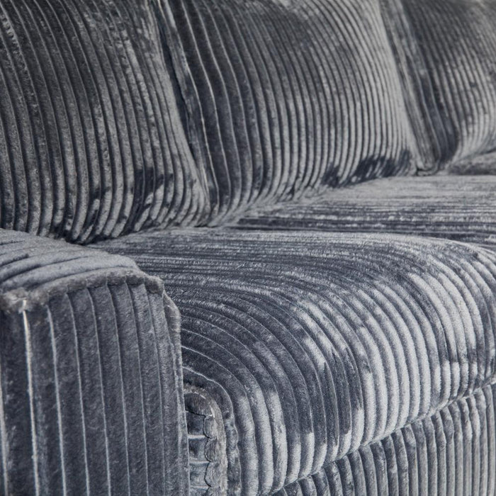 Hoekbank Teddy Ribstof Donkergrijs 80x100 cm-Hoekbanken-Starfurn
