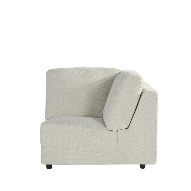 Hoekbank Tivoli Chenille Naturel Hoek 100x100x83 cm-3-Zitsbanken-LABEL51