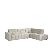Hoekbank Valentino Fluweel Naturel 290x233x83 cm-Hoekbanken-LABEL51