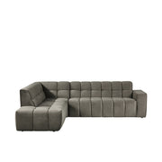 Hoekbank Valentino Fluweel Naturel Links 290x233x83 cm-Hoekbanken-LABEL51
