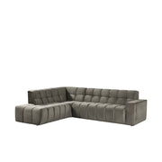 Hoekbank Valentino Fluweel Taupe 290x233x83 cm-Hoekbanken-LABEL51