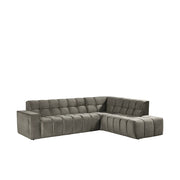 Hoekbank Valentino Fluweel Taupe Rechts 290x233x83 cm-Hoekbanken-LABEL51