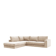Hoekbank Valero Chenille Naturel Tresor Links 294x257x82 cm-Hoekbanken-LABEL51