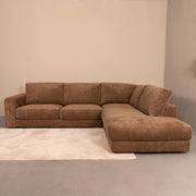 Hoekbank Valero Chenille Retro Taupe Tresor Rechts 294x257x82 cm-Hoekbanken-LABEL51