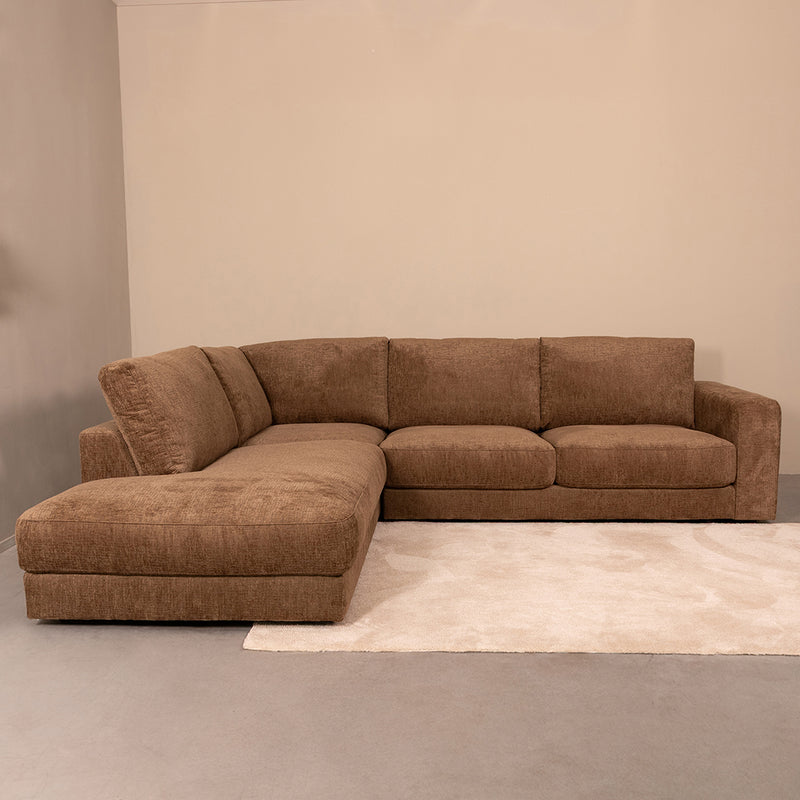 Hoekbank Valero Stof Retro Taupe Tresor 294x257x82 cm-Hoekbanken-LABEL51