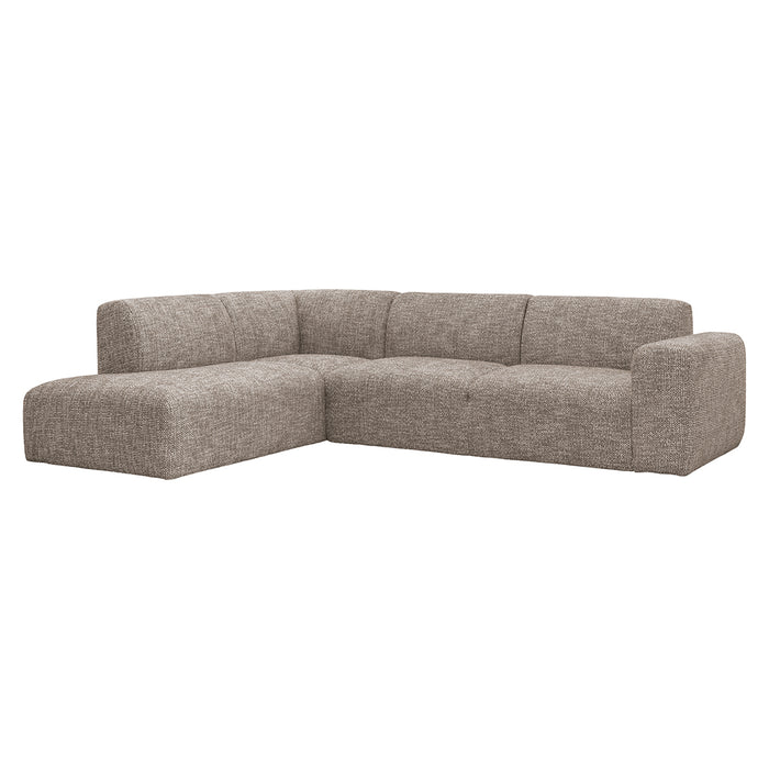 Hoekbank Verona Geweven Beige Links-Hoekbanken-LABEL51