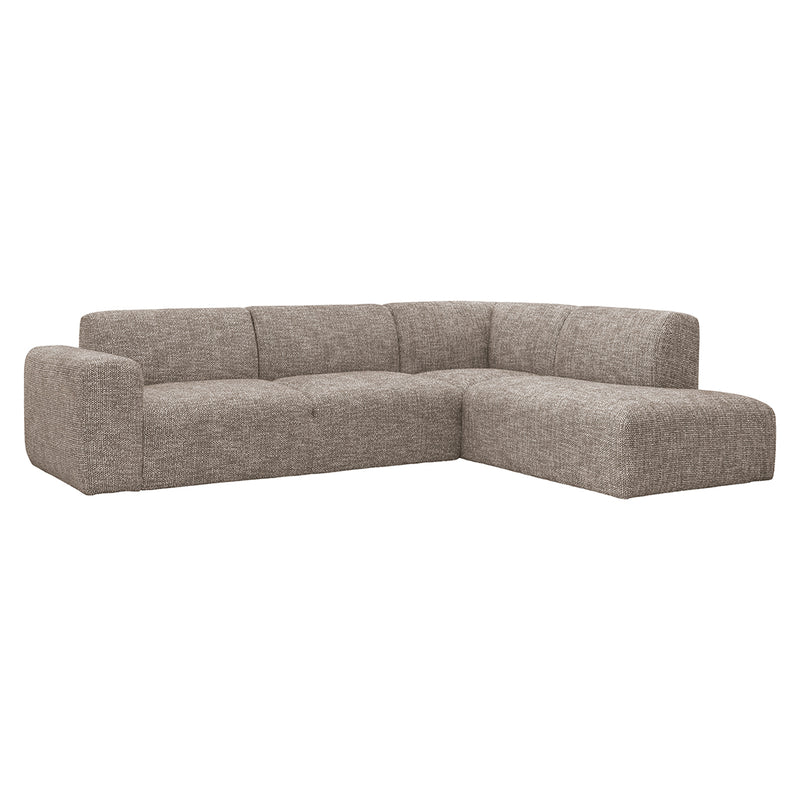 Hoekbank Verona Geweven Taupe Rechts 291x222x78 cm-Hoekbanken-LABEL51