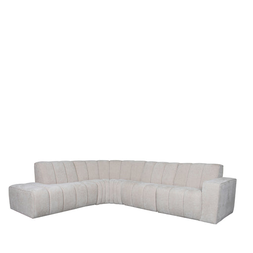 Hoekbank Vitoro Naturel Chenille Hoekbank Links 302x253x82 cm-Hoekbanken-LABEL51