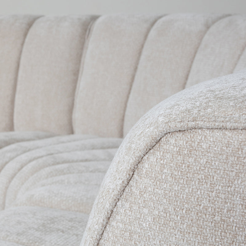 Hoekbank Vitoro Naturel Chenille Hoekbank Links 302x253x82 cm-Hoekbanken-LABEL51