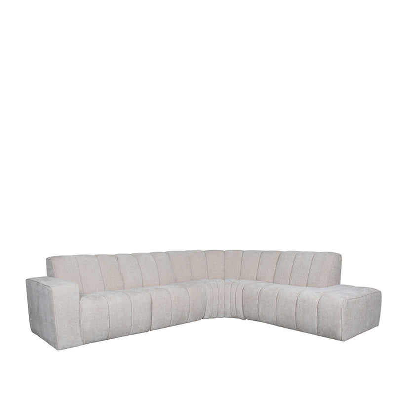 Hoekbank Vitoro Naturel Chenille Hoekbank Rechts 302x253x82 cm-Hoekbanken-LABEL51