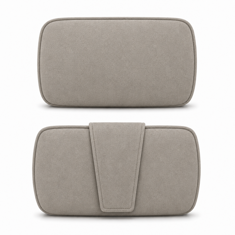 Hoofdkussen Odense 43x20 cm Taupe Micro Suede-Kussens-LABEL51