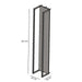 Houtopslag CUBIC Staal Zwart 30x24x167cm Spinder Design-Opbergkasten-Spinder