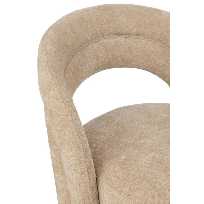 J-Line Accent Stoel textiel beige-Eetkamerstoelen-J-Line