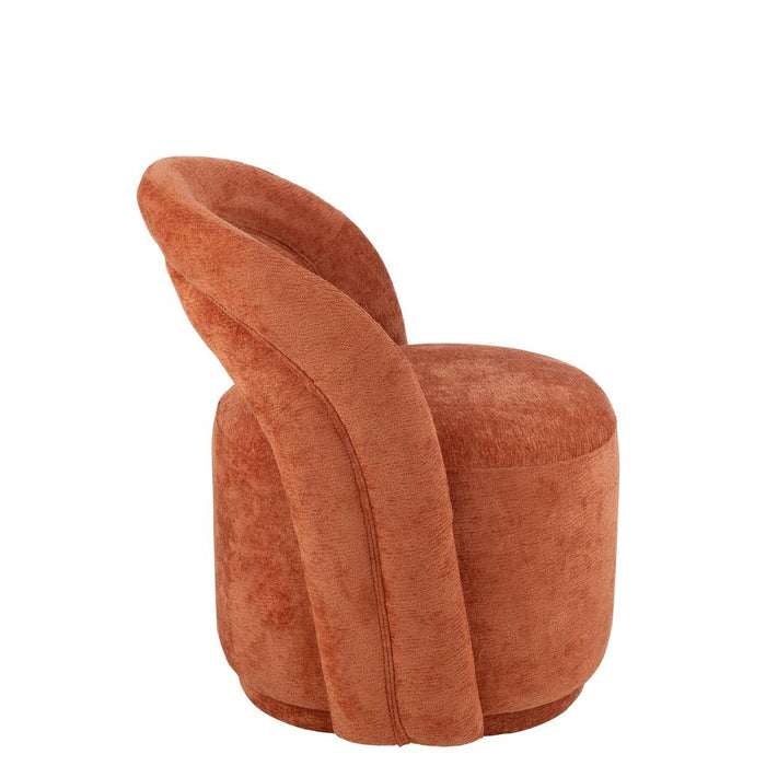 J-Line Accent Stoel textiel oranje roest-Eetkamerstoelen-J-Line