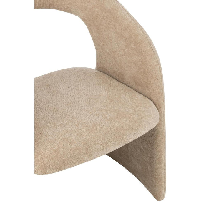 J-Line Anise stoel textiel beige-Eetkamerstoelen-J-Line