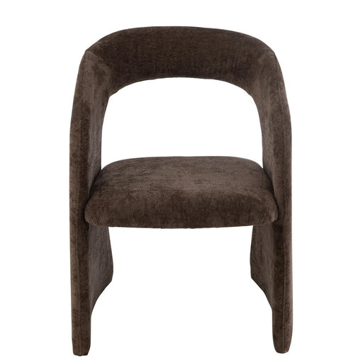 J-Line Anise stoel textiel donkerbruin-Eetkamerstoelen-J-Line