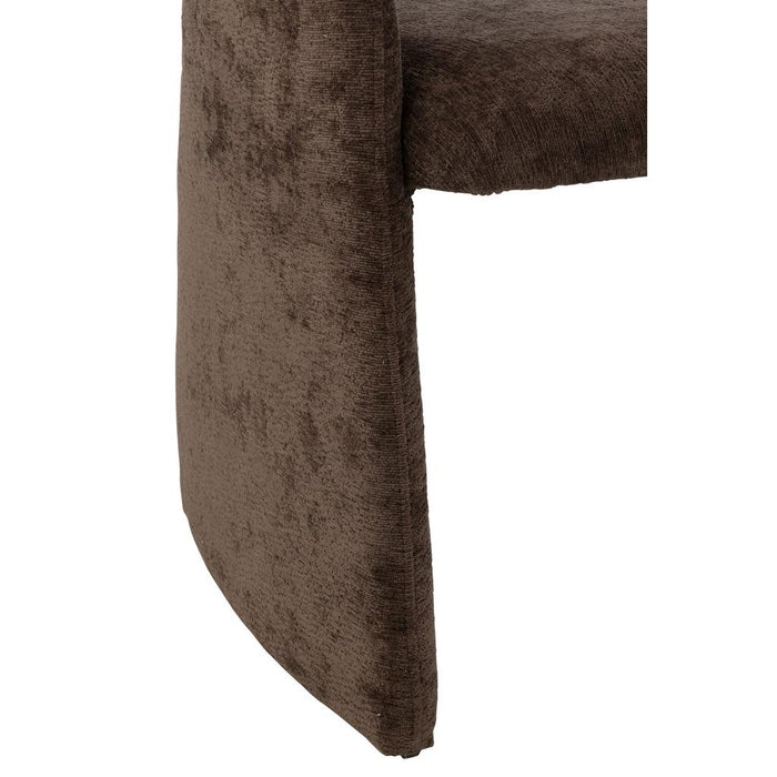 J-Line Anise stoel textiel donkerbruin-Eetkamerstoelen-J-Line