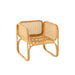 J-Line Armstoel+kussen Rotan/textiel naturel/wit-Fauteuils-J-Line