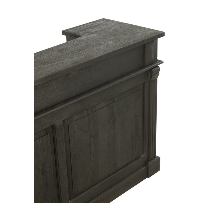 J-Line Bar 2 lades mango hout zwart-Wijnrekken-J-Line