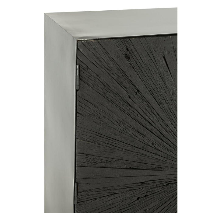 J-Line Barkast shanil hout/ijzer zwart-Bergkasten-J-Line