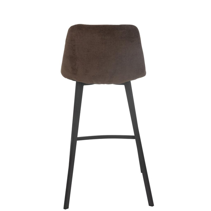 J-Line Barstoel Kent metaal/polyester bruin-Barkrukken-J-Line