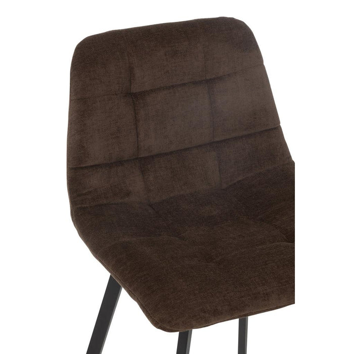 J-Line Barstoel Kent metaal/polyester bruin-Barkrukken-J-Line