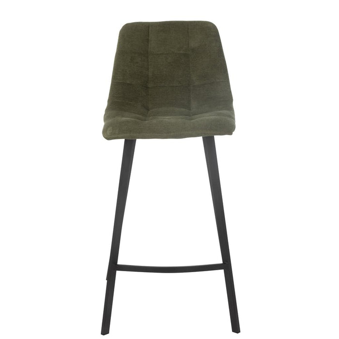 J-Line Barstoel Kent metaal/polyester groen-Barkrukken-J-Line