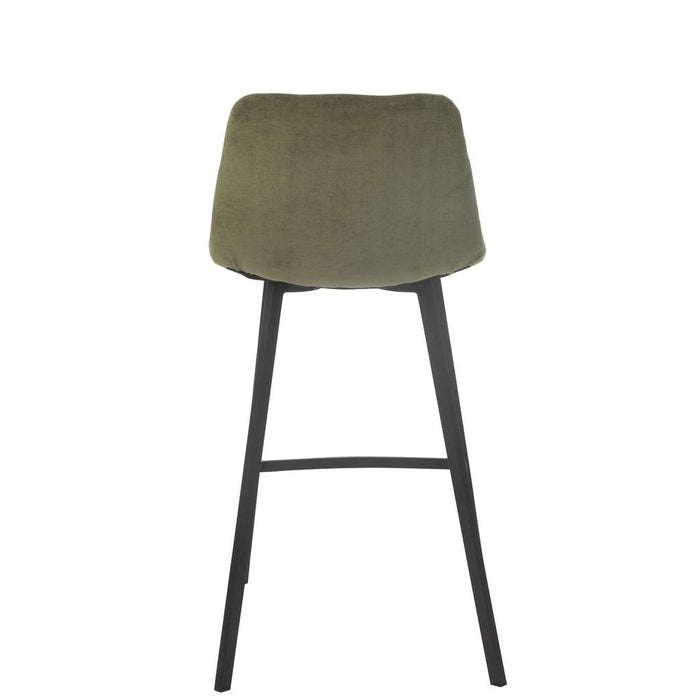 J-Line Barstoel Kent metaal/polyester groen-Barkrukken-J-Line