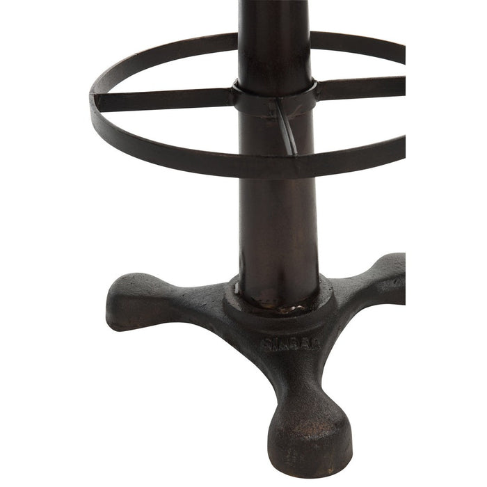 J-Line Barstoel Leder/metaal bruin-Barkrukken-J-Line