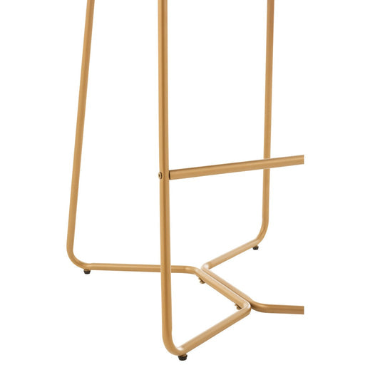 J-Line Barstoel Pierre metaal/textiel donker bruin-Barkrukken-J-Line