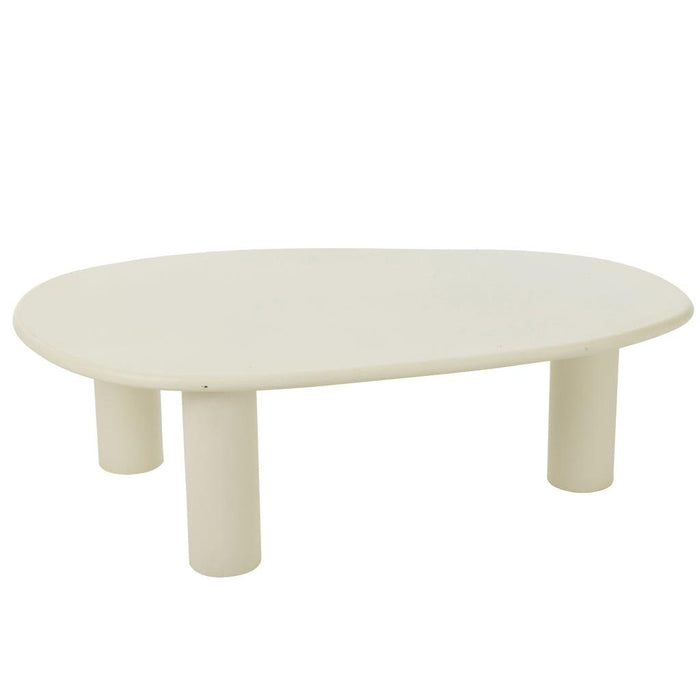 J-Line Bijzettafel Bali mdf/pvd wit large-Bijzettafels-J-Line