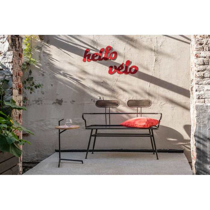 J-Line Bijzettafel Bistro rond mango hout/ijzer naturel/zwart-Bijzettafels-J-Line