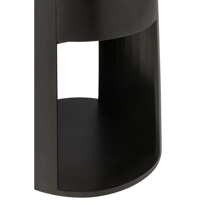 J-Line Bijzettafel Drawn mango hout/mdf zwart-Salontafels-J-Line