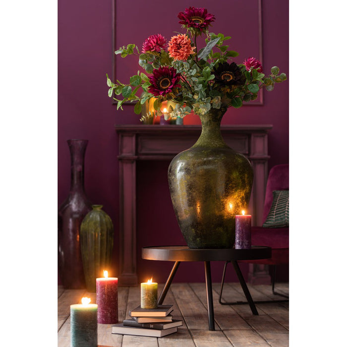 J-Line Bijzettafel Fien hoog mango hout ijzer donker bruin zwart-Bijzettafels-J-Line