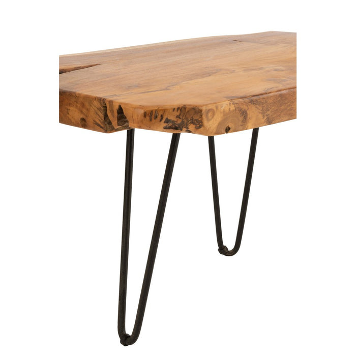J-Line Bijzettafel Onregelmatig teak hout bruin-Bijzettafels-J-Line