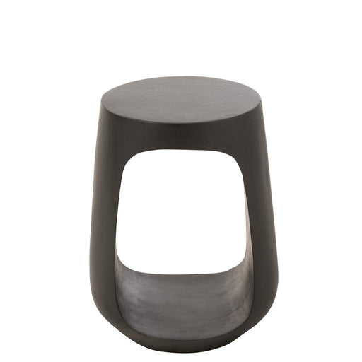 J-Line Bijzettafel Pod gerecycleerd hout zwart-Bijzettafels-J-Line