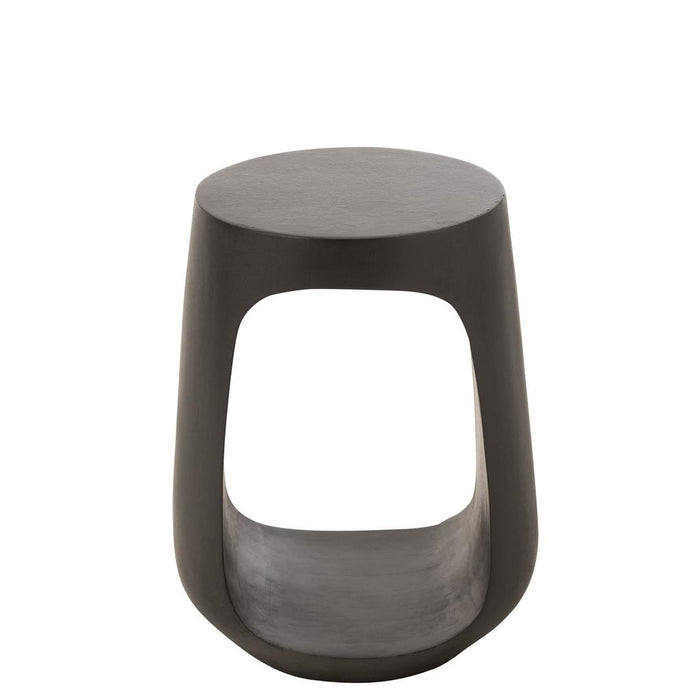 J-Line Bijzettafel Pod gerecycleerd hout zwart-Bijzettafels-J-Line