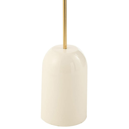 J-Line Bijzettafel Schijf metaal wit/goud-Bijzettafels-J-Line