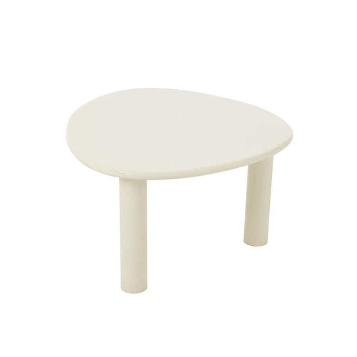 J-Line Bijzettafel bali mdf/pvc wit medium-Bijzettafels-J-Line