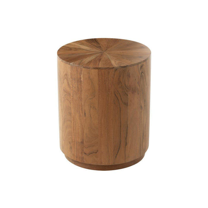 J-Line Bijzettafel rond acacia hout/mdf naturel-Bijzettafels-J-Line