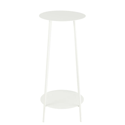 J-Line Bloemenstaander Twee metaal wit-Bijzettafels-J-Line