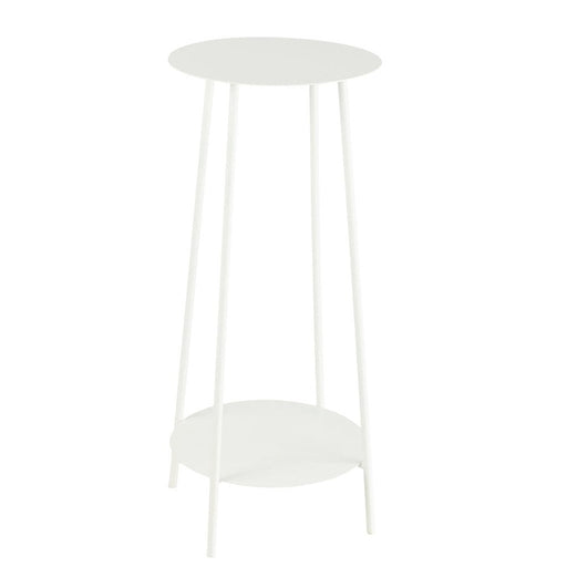 J-Line Bloemenstaander Twee metaal wit-Bijzettafels-J-Line