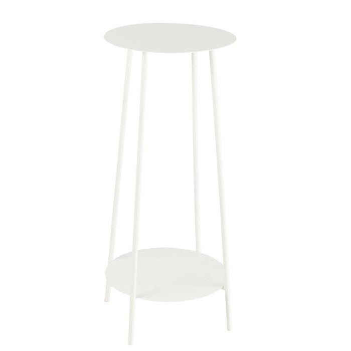 J-Line Bloemenstaander Twee metaal wit-Bijzettafels-J-Line