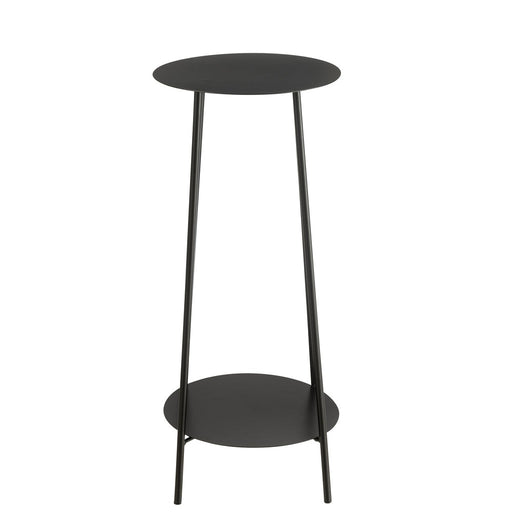 J-Line Bloemenstaander Twee metaal zwart-Bijzettafels-J-Line