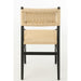 J-Line Chair Lap beukenhout/touw zwart-Eetkamerstoelen-J-Line