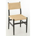 J-Line Chair Lap beukenhout/touw zwart-Eetkamerstoelen-J-Line