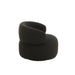 J-Line Chair Swivel Round Poplar Wood/Foam Black-Eetkamerstoelen-J-Line