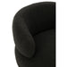 J-Line Chair Swivel Round Poplar Wood/Foam Black-Eetkamerstoelen-J-Line