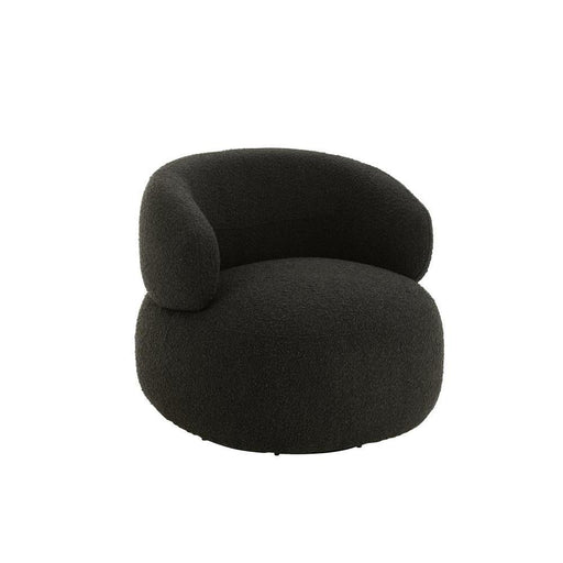 J-Line Chair Swivel Round Poplar Wood/Foam Black-Eetkamerstoelen-J-Line