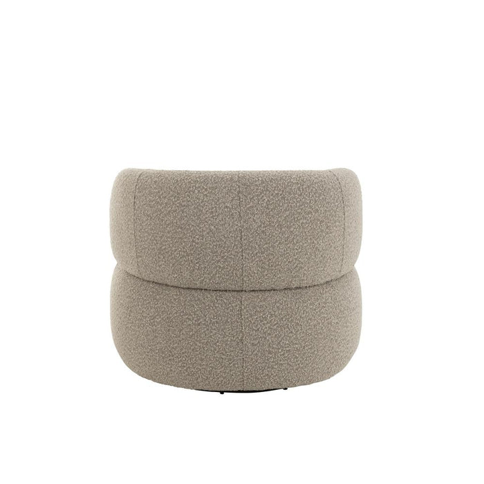 J-Line Chair Swivel Round Poplar Wood/Foam Taupe-Eetkamerstoelen-J-Line